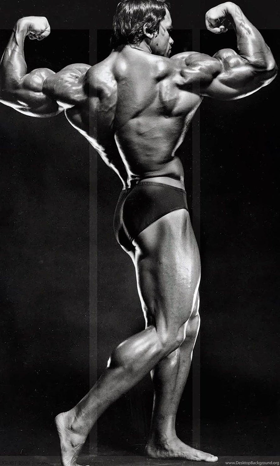 Arnold Schwarzenegger Classic Bodybuilding Pose in Black and White HD phone wallpaper