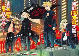 Tokyo Revengers Chapter 100 Anniversary Color Illustration by Ken Wakui HD wallpaper