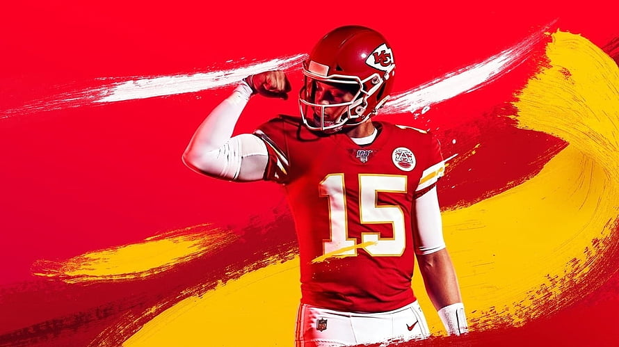 Patrick Mahomes Kansas City Chiefs Number 15 Red Jersey Action Pose HD wallpaper