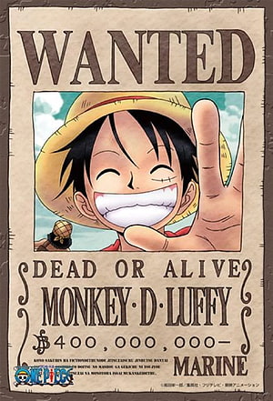 Monkey D. Luffy One Piece Wanted Poster with 400 Million Berry Bount HD phone wallpaper