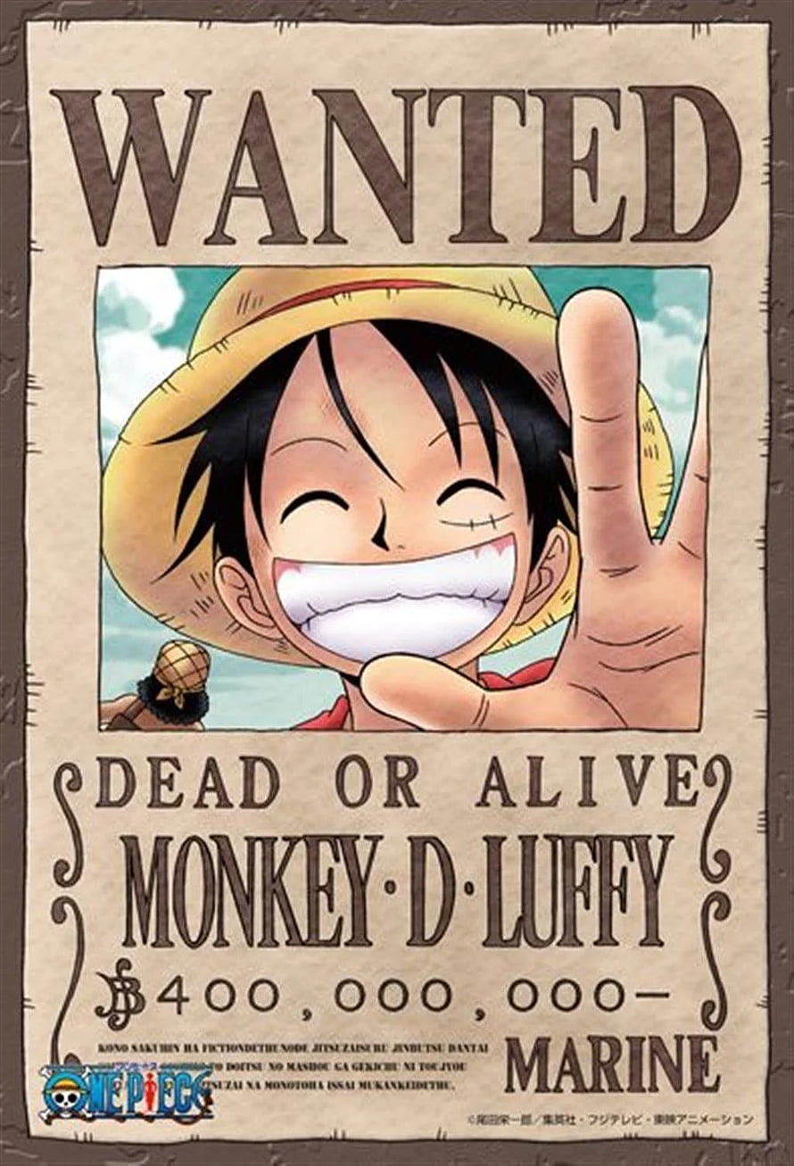 Monkey D. Luffy One Piece Wanted Poster with 400 Million Berry Bount HD phone wallpaper