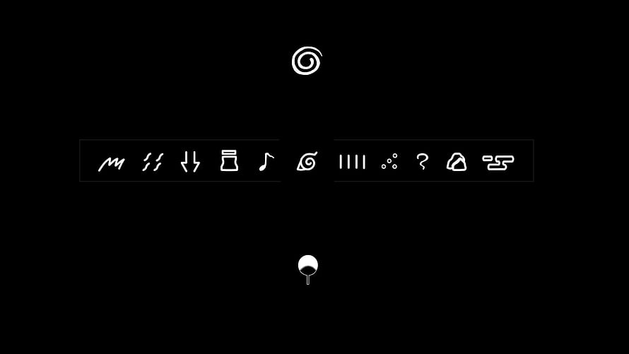 Naruto Shippuden Minimalist Icon Set on Black Background HD wallpaper
