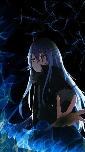 Rimuru Tempest from That Time I Got Reincarnated as a Slime with Blue Lightning HD phone wallpaper