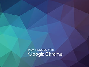 Google Chrome Geometric Tessellation Wallpaper with Blue and Teal Faceted Design HD wallpaper