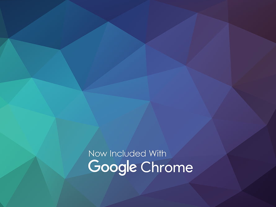 Google Chrome Geometric Tessellation Wallpaper with Blue and Teal Faceted Design HD wallpaper