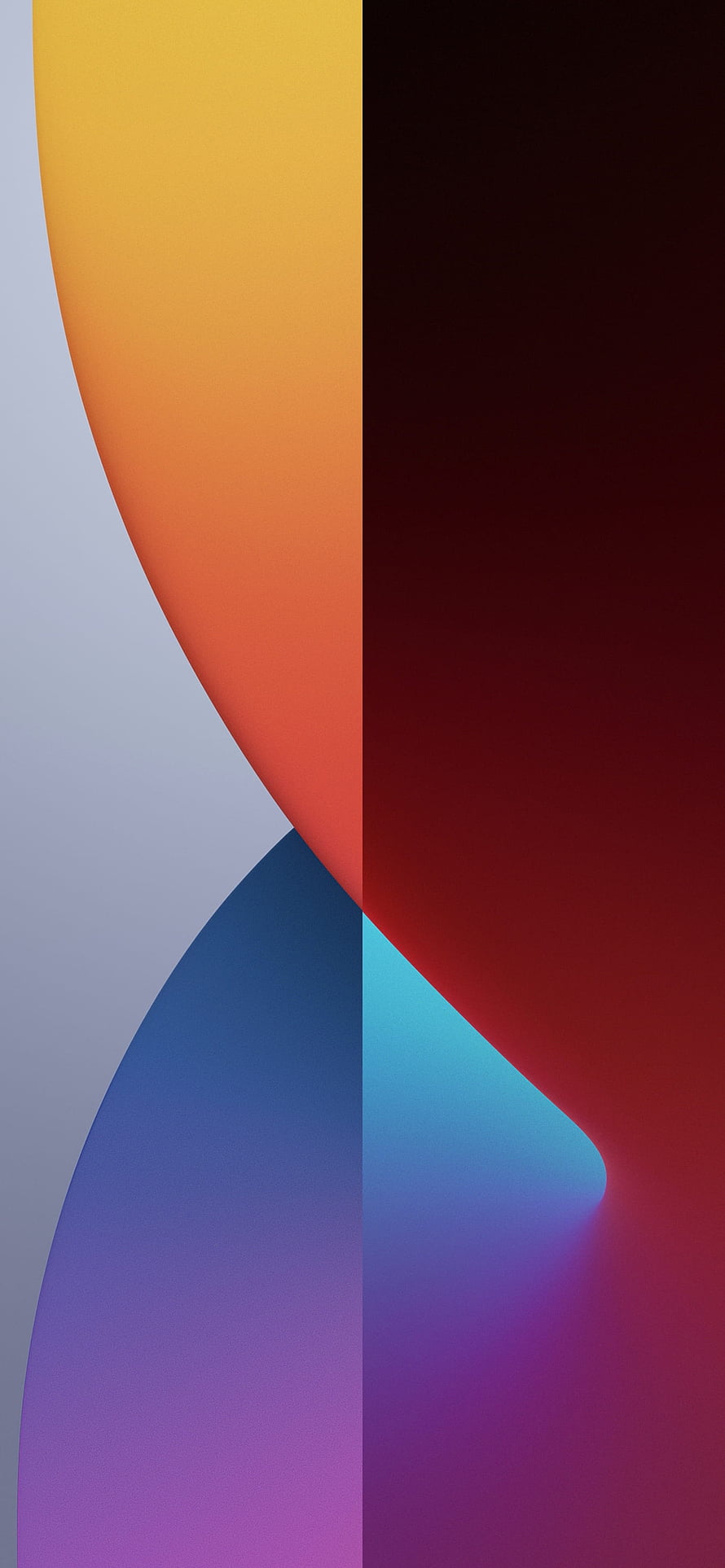 Vibrant Abstract Gradient Shapes with Smooth Color Transitions and Minimalist Geometric Design HD phone wallpaper