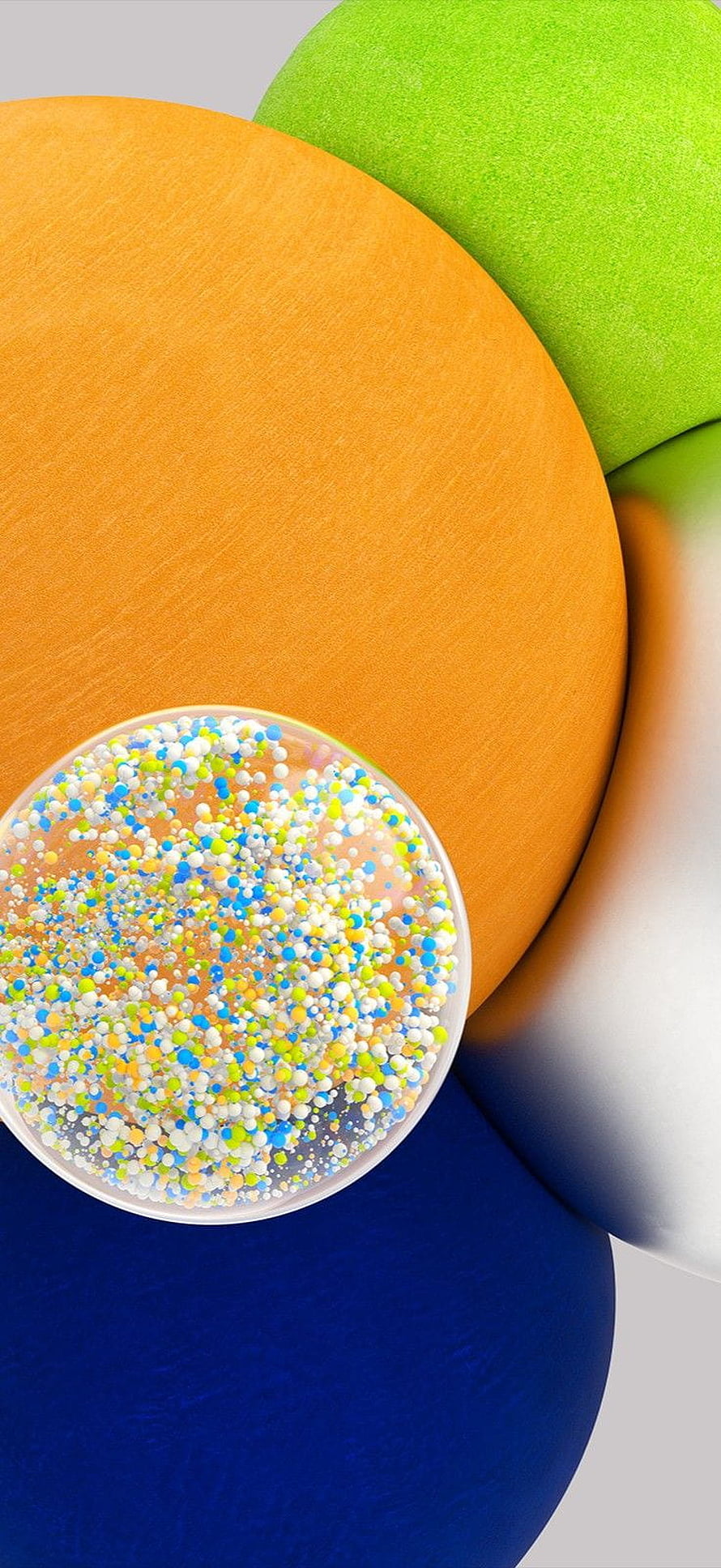Samsung Galaxy A03 and A13 Abstract Colorful Sphere Wallpaper HD phone wallpaper
