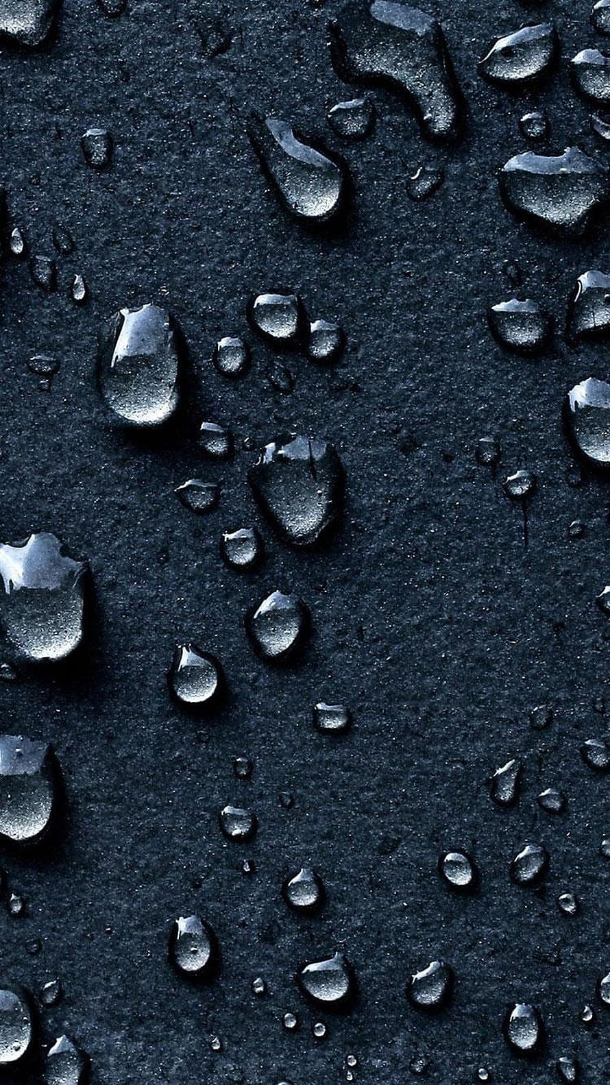 Macro Water Droplets on Dark Textured Surface HD phone wallpaper