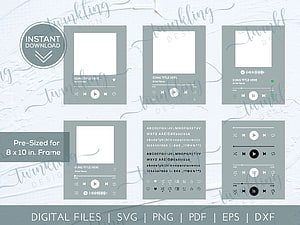 Minimalist Spotify Music Player Frame Template for Digital Art and Print HD wallpaper