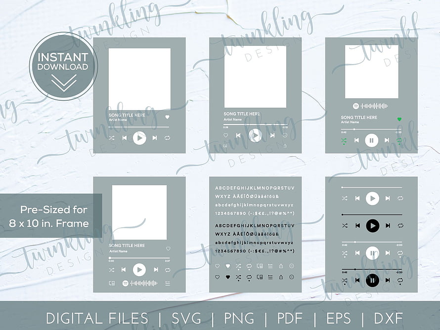 Minimalist Spotify Music Player Frame Template for Digital Art and Print HD wallpaper