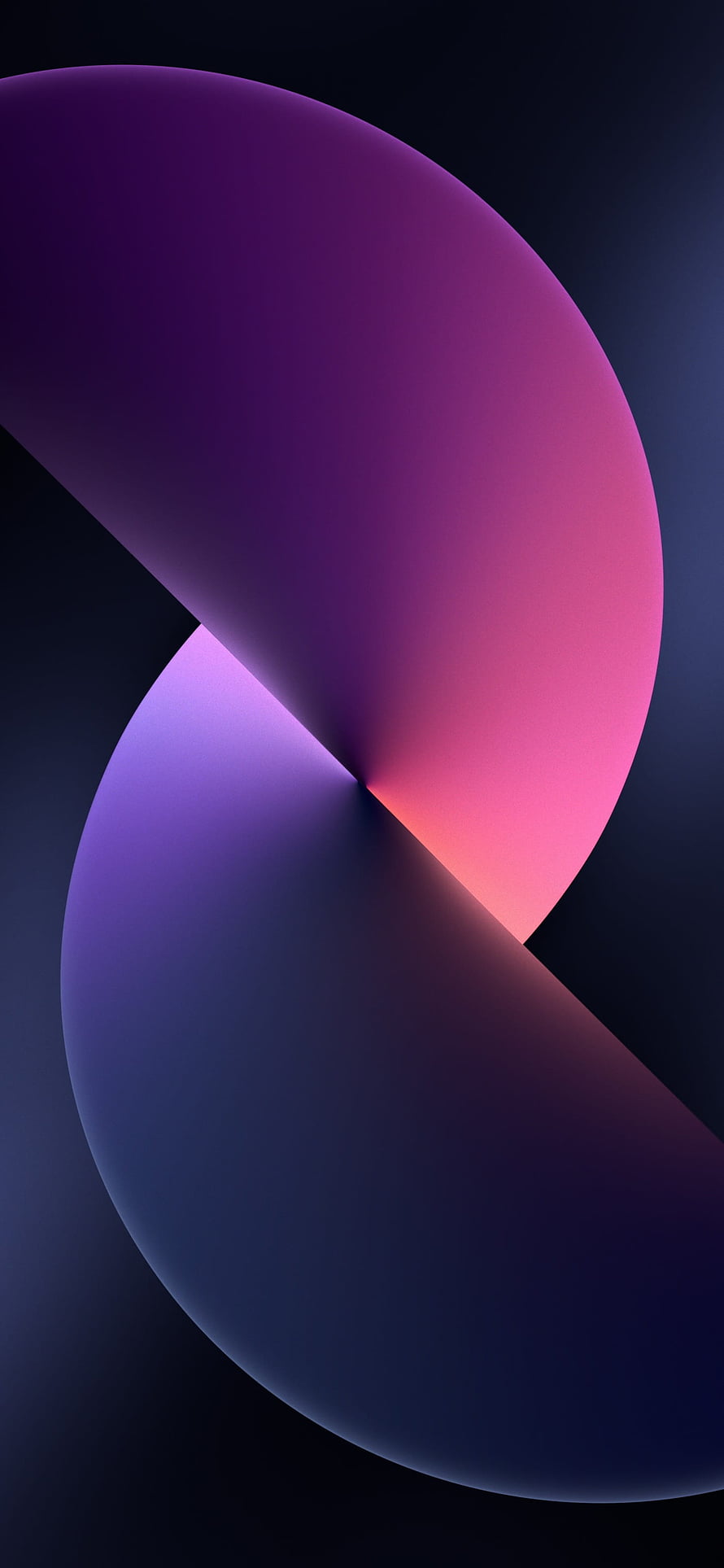 Abstract Geometric Gradient Wallpaper with Purple and Pink Curves on Dark Background HD phone wallpaper