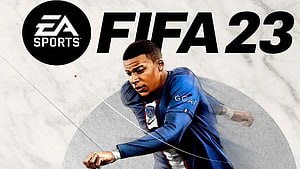 Kylian Mbappe in Paris Saint-Germain Kit on FIFA 23 Cover Art HD wallpaper