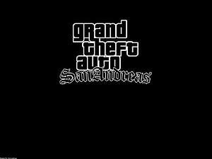 Grand Theft Auto San Andreas Classic Logo on Black Background HD wallpaper