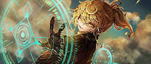 Tanya the Evil Anime Character with Glowing Holographic Interface HD wallpaper