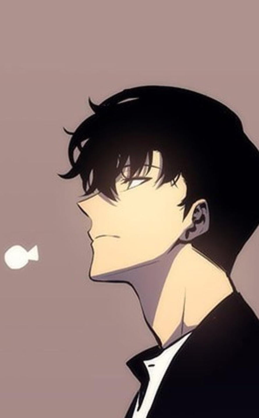 Sung Jin Woo Anime Profile Illustration with Bubblegum HD phone wallpaper