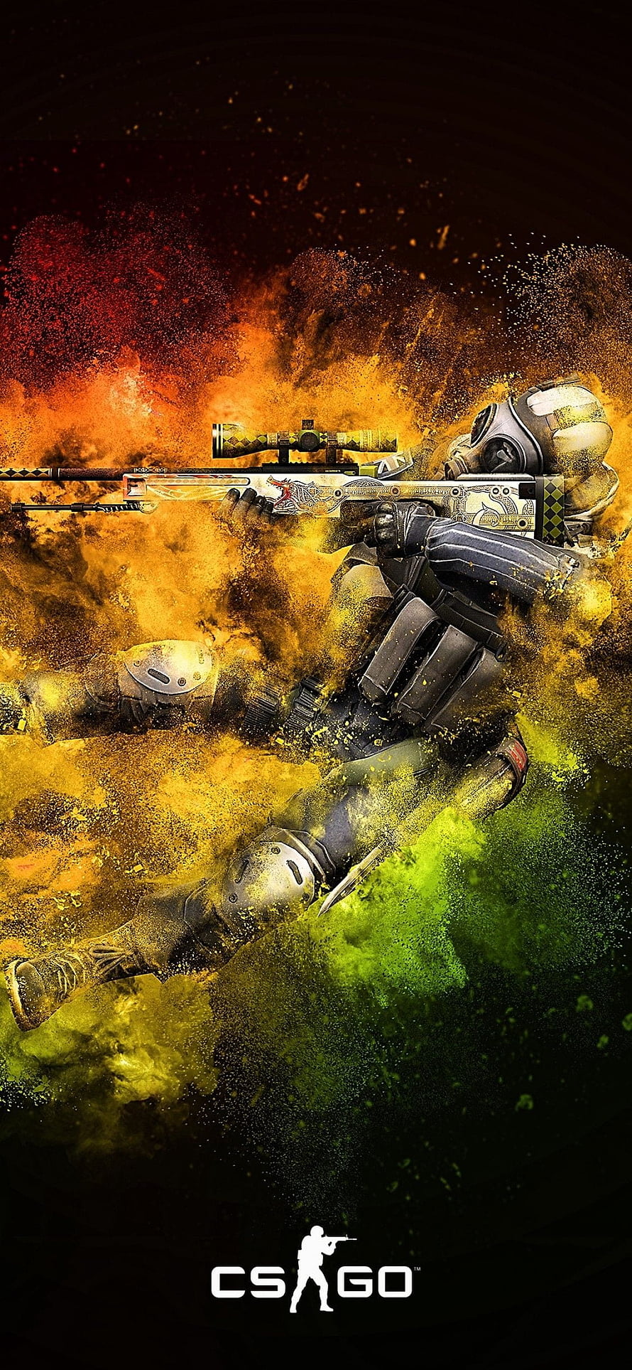 Counter-Strike Global Offensive Tactical Sniper in Explosive Powder Burst HD phone wallpaper