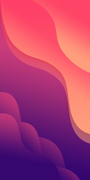 Abstract Gradient Waves in Pink, Orange, and Purple with Smooth Curved Layers HD phone wallpaper