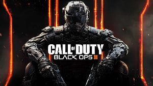 Call of Duty Black Ops III Soldier in Tactical Armor with Dual Pistols and Fiery Background HD wallpaper
