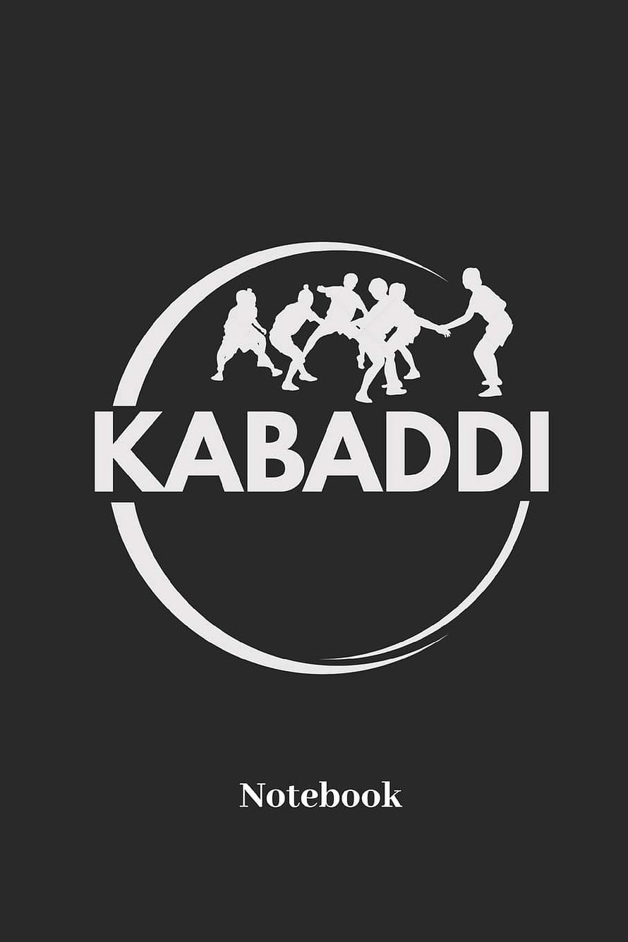 Minimalist Kabaddi Sport Logo Design with Player Silhouettes on Dark Background HD phone wallpaper