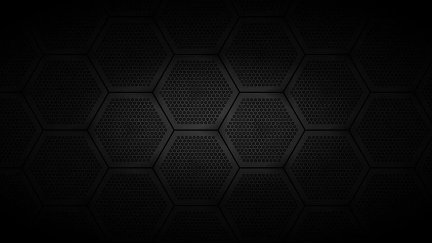Dark Hexagonal Perforated Metal Pattern with Subtle Gradient HD wallpaper