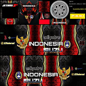 Indonesia National Team Bus Livery Skin for Bus Simulator Indonesia HD phone wallpaper