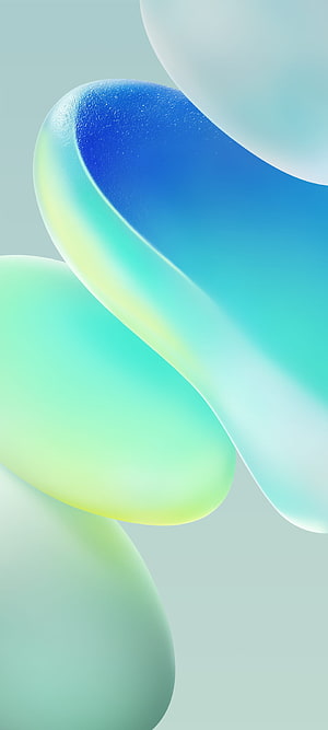 Vivo X80 Pro Abstract 3D Gradient Wallpaper with Soft Blue and Mint Curves HD phone wallpaper