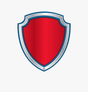 Red Shield Emblem with Silver Metallic Border and Blue Outline on White Background HD phone wallpaper