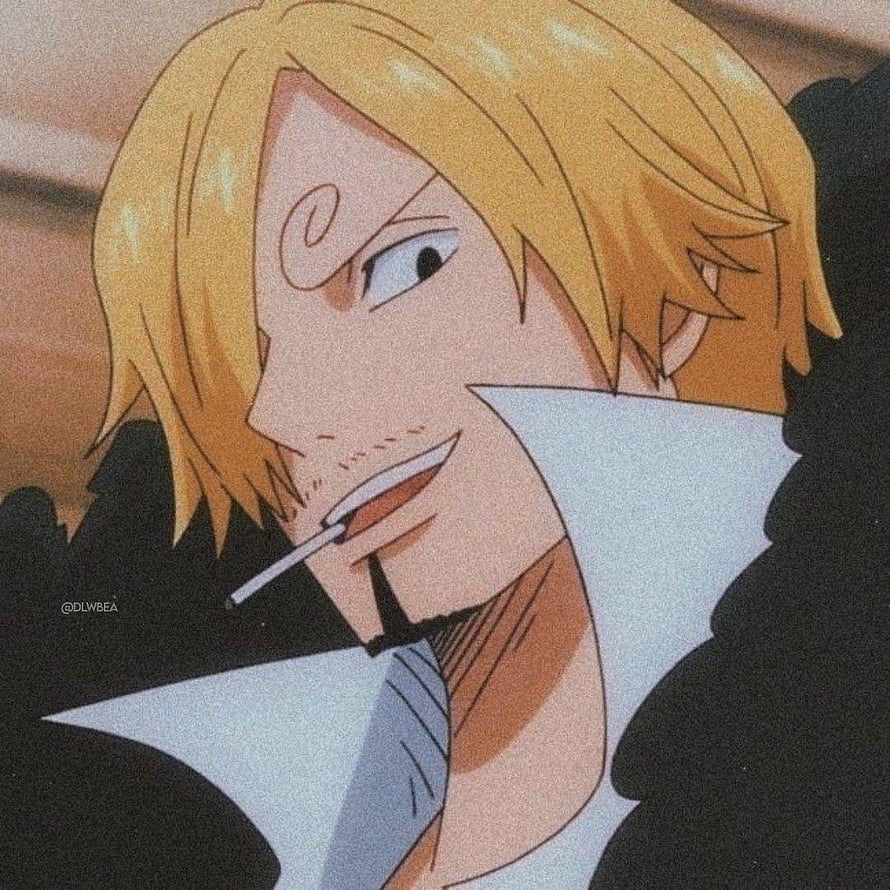 Sanji from One Piece smoking a cigarette with a confident smirk in classic anime style HD phone wallpaper