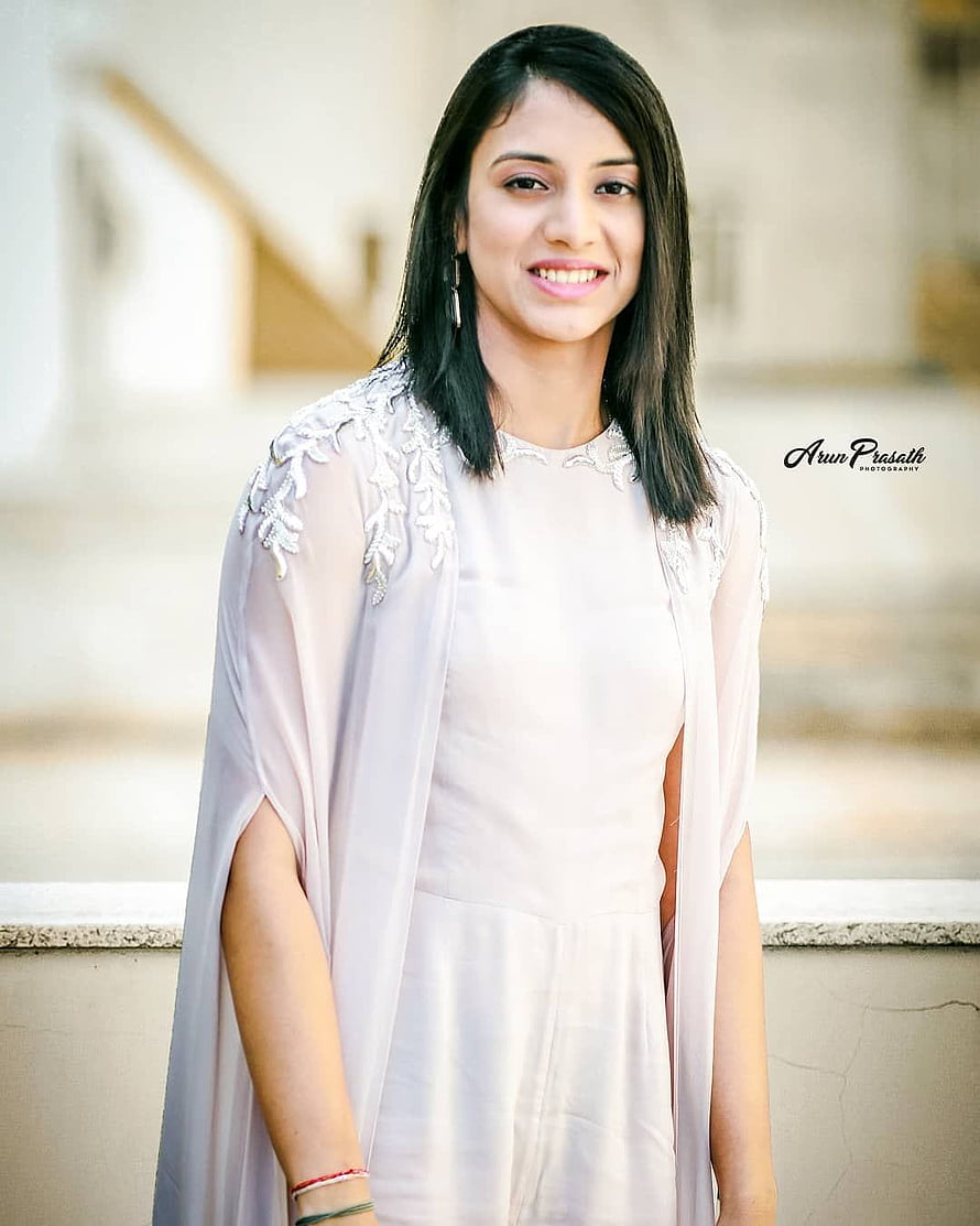 Smriti Mandhana in Elegant White Embroidered Outfit HD phone wallpaper