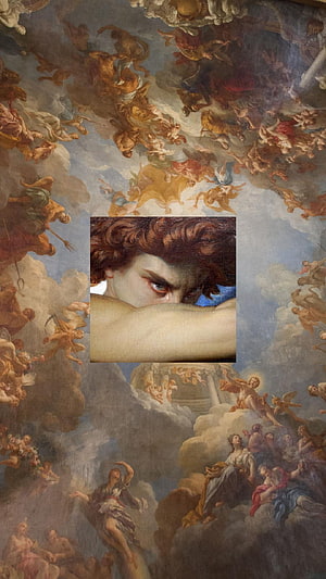 Alexandre Cabanel The Fallen Angel Oil Painting Detail HD phone wallpaper