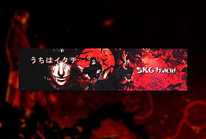 Itachi Uchiha Dark Anime Banner with Red Moon and Akatsuki Cloak HD wallpaper