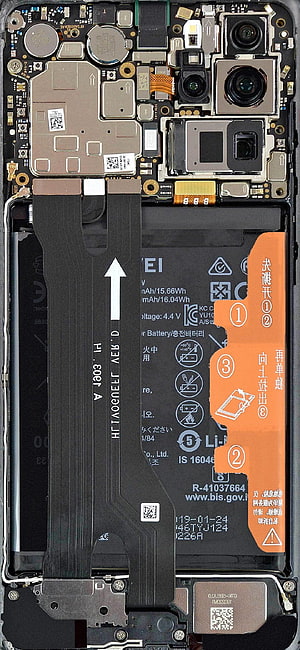 Huawei P30 Pro Internal Hardware Teardown Showing Battery and Camera Module HD phone wallpaper