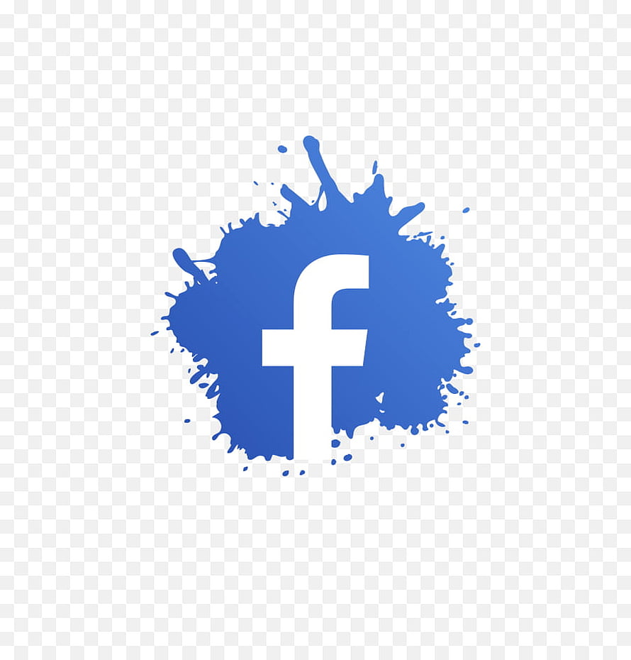 Facebook Logo with Blue Paint Splash on Transparent Background HD phone wallpaper