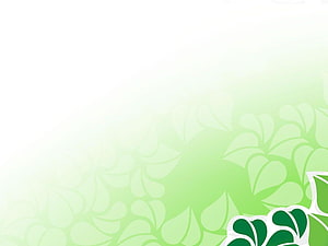 Soft Green Floral Gradient Background with Subtle Leaf Pattern and Corner Accent HD wallpaper
