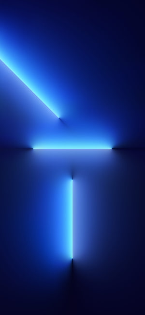 Minimalist Blue Neon Light Corner with Geometric Glow and Dark Gradient Background HD phone wallpaper