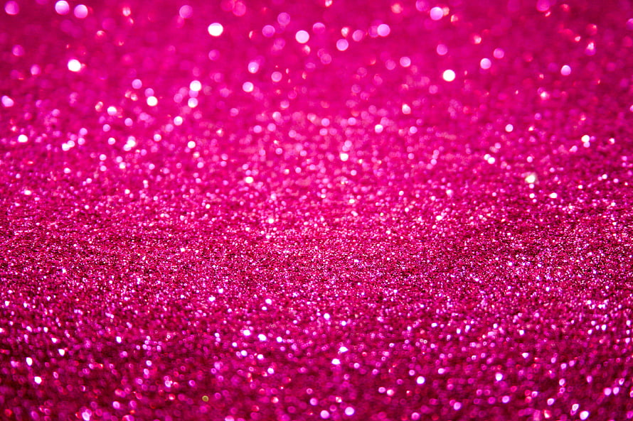 Vibrant Pink Glitter Texture With Sparkling Bokeh Light Effects HD wallpaper