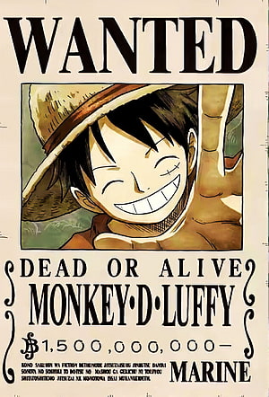 Monkey D. Luffy One Piece Wanted Poster with 1.5 Billion Berry Bounty HD phone wallpaper