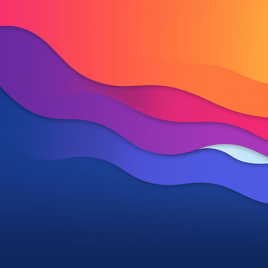 Abstract Layered Wave Gradient in Vibrant Purple, Pink, and Orange Tones HD phone wallpaper