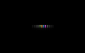 Minimalist Colorful Audio Equalizer Bars on Black Background HD wallpaper