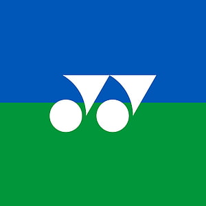 Yonex Brand Logo on Blue and Green Background HD phone wallpaper