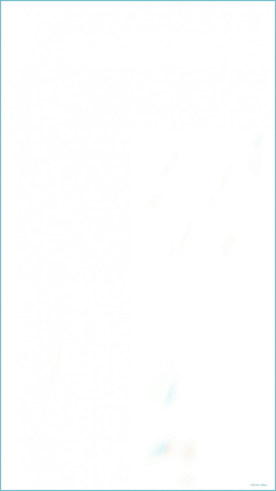 Minimalist Cool White Plain Background with Subtle Cyan Border Frame HD phone wallpaper