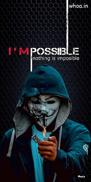 Guy Fawkes Mask Hooded Figure Holding Lighter Against Dark Hexagonal Background HD phone wallpaper