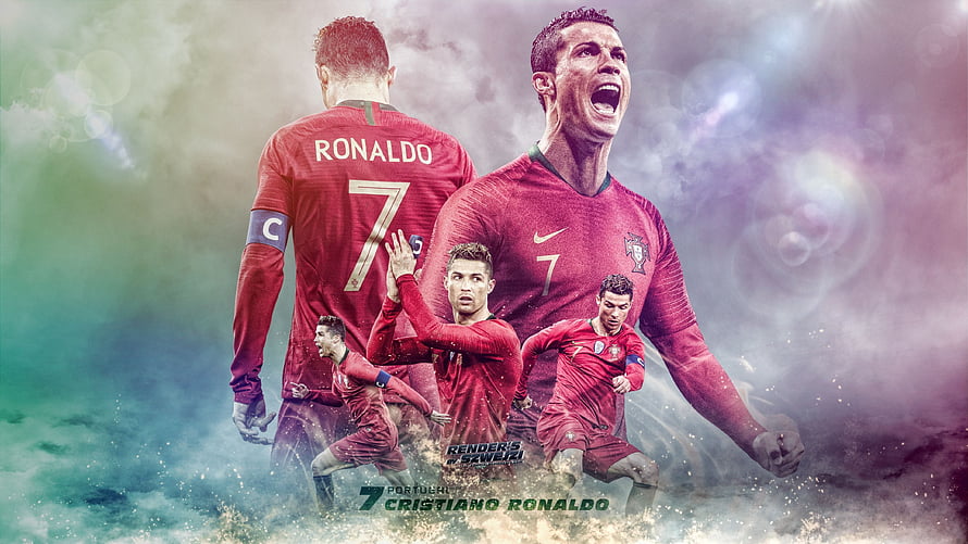 Cristiano Ronaldo Portugal National Team Action Composite HD wallpaper