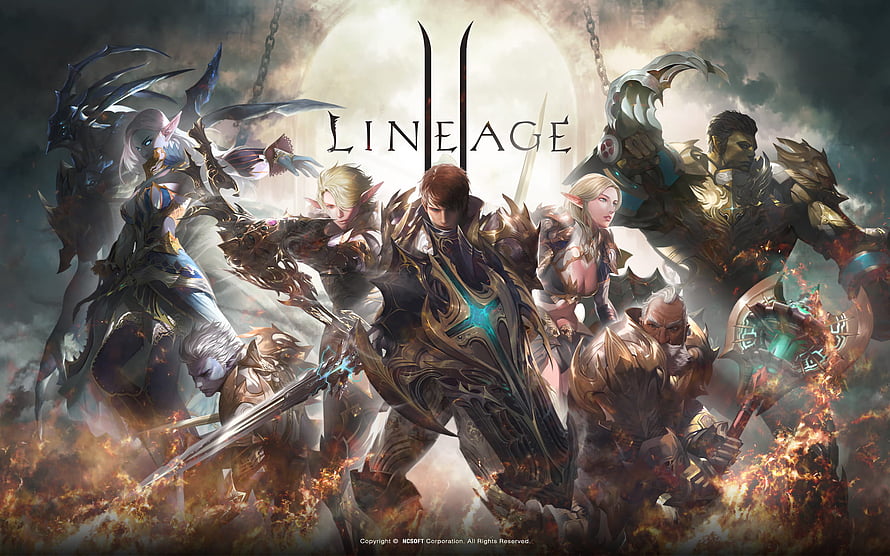 Lineage II Legacy Fantasy Warriors Epic Battle Artwork HD wallpaper