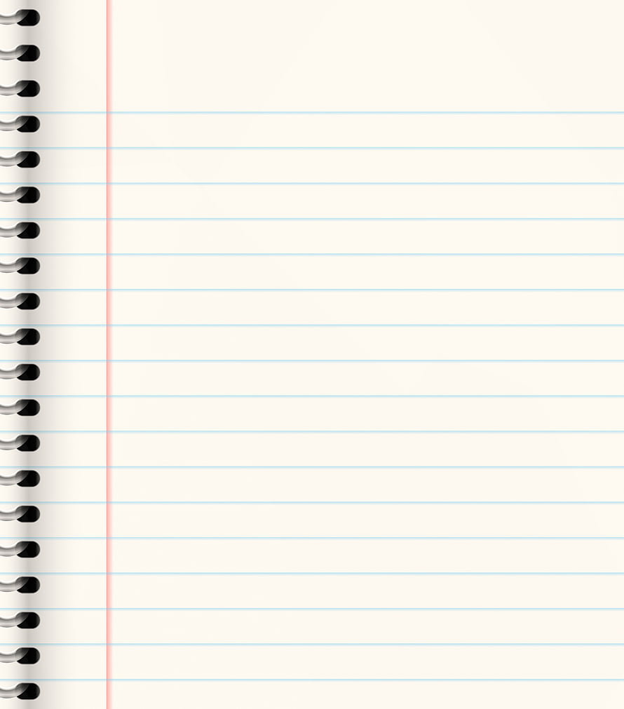 Clean Ruled Notebook Paper with Spiral Binding and Red Margin Line HD phone wallpaper