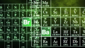 Breaking Bad Periodic Table Background with Bromine and Barium Elements Highlighted HD wallpaper