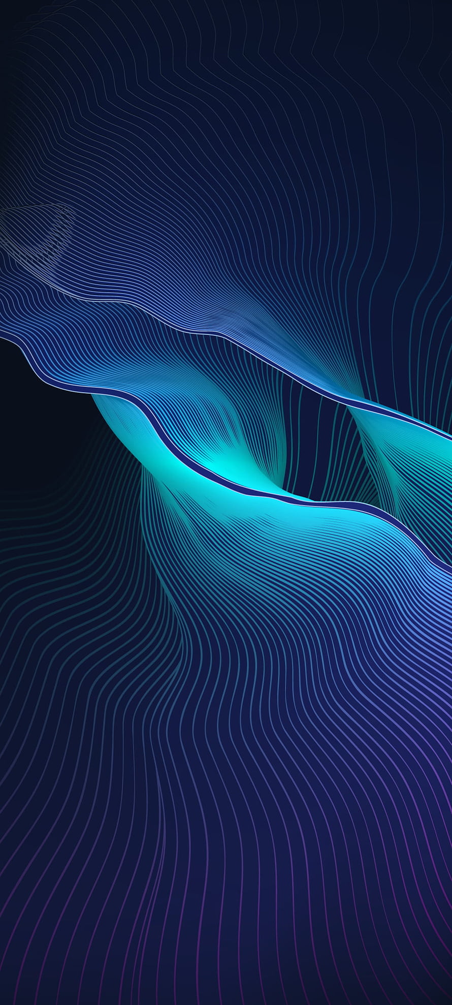 Nubia Red Magic 6s Pro Abstract Neon Wave Line Art Wallpaper HD phone wallpaper