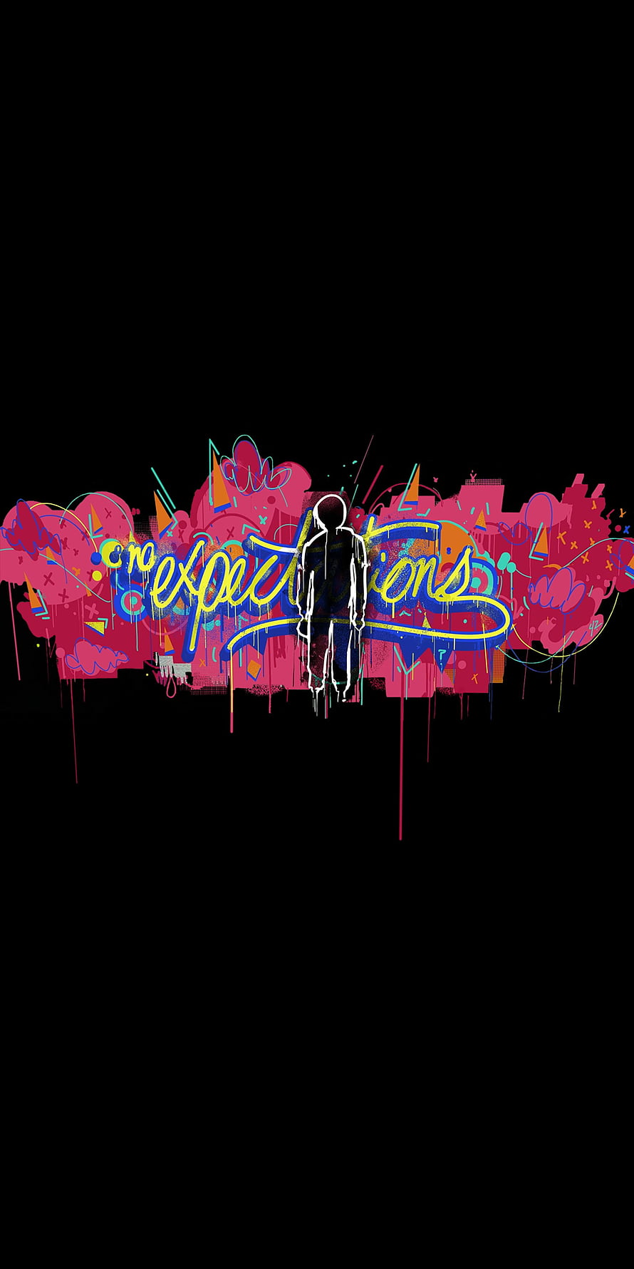 Into The Spider-Verse No Expectations Graffiti Artwork With Silhouette HD phone wallpaper