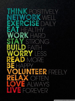 Colorful Motivational Life Advice Typography on Dark Textured Background HD phone wallpaper