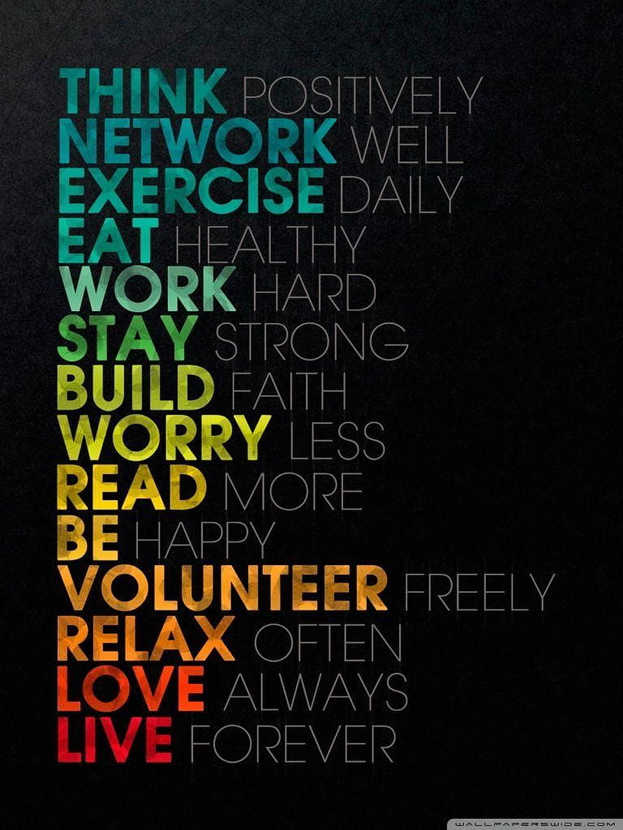 Colorful Motivational Life Advice Typography on Dark Textured Background HD phone wallpaper